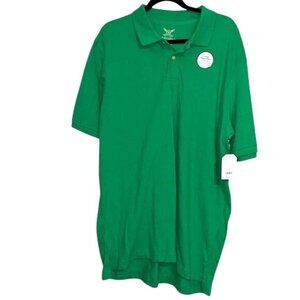 Faded Glory Mens Green Cotton Polo Shirt Size L/G Classic Fit Short Sleeve